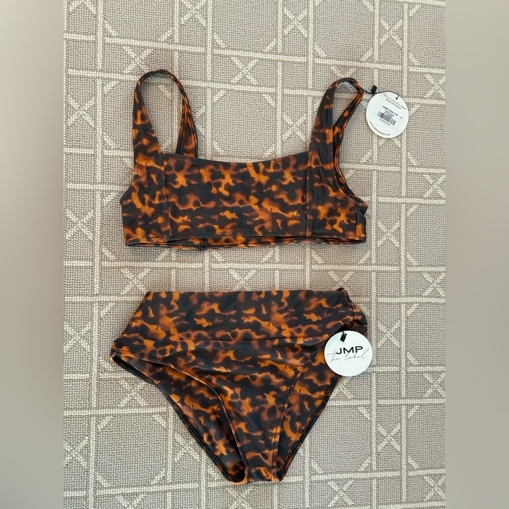JMP The Label High-Waist Bikini Set in Tortuga
